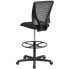 Фото #2 товара Ergonomic Mid-Back Mesh Drafting Chair With Black Fabric Seat And Adjustable Foot Ring