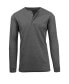 Men's Oversized Waffle-Knit Thermal Henley Shirt