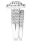 ფოტო #3 პროდუქტის Diamond Princess Halo Bridal Set (1-1/2 ct. t.w.) in 14k White Gold