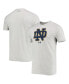 Men's Heathered Gray Notre Dame Fighting Irish School Logo Performance Cotton T-shirt
