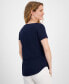 ფოტო #2 პროდუქტის Women's Perfect V-Neck T-Shirt, Created for Macy's