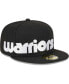 Фото #1 товара Men's Black Golden State Warriors Checkerboard UV 59FIFTY Fitted Hat