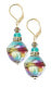 Фото #2 товара charming Playful Unicorn earrings with 24 carat gold in Lampglas ERO10 pearls