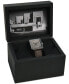 ფოტო #3 პროდუქტის Men's Ennis House Frank Lloyd Wright Taupe Leather Strap Watch 34mm
