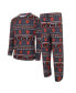 ფოტო #1 პროდუქტის Men's Black San Francisco Giants Knit Ugly Sweater Long Sleeve Top and Pants Set