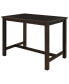 Rustic Wooden Counter Height Dining Table For Small Places, Espresso