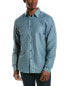 Фото #1 товара Theory Essential Linen-Blend Shirt Men's Blue S
