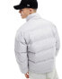 Weekday Cole puffer jacket in light grey