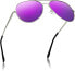 Фото #2 товара Женские солнцезащитные очки-авиаторы SODQW, зеркальные, поляризованные, модные, очки-авиаторы для вождения, рыбалки, серебряная оправа фиолетовая линза
