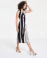 ფოტო #8 პროდუქტის Women's Striped Side-Bar Midi Dress