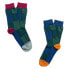 UNITED BY BLUE Softhemp Flannel Print Half long socks 2 pairs