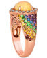 Фото #5 товара Multi-Gemstone (1-7/8 ct. t.w.) & Nude Diamond (1/6 ct. t.w.) Statement Ring in 14k Rose Gold