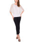 ფოტო #1 პროდუქტის Petite Sequin-Mesh Blouson-Sleeve Banded-Hem Top