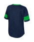 Big Girls Navy Notre Dame Fighting Irish Tomika Tie-Front V-Neck T-shirt