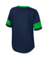 ფოტო #3 პროდუქტის Big Girls Navy Notre Dame Fighting Irish Tomika Tie-Front V-Neck T-shirt