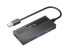 Фото #2 товара Equip 4-Port USB 3.0 Hub with USB-C Adapter - USB 3.2 Gen 1 (3.1 Gen 1) Type-A - USB 3.2 Gen 1 (3.1 Gen 1) Type-A - 5000 Mbit/s - Black - China - CE - RoHS