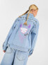 Aape By A Bathing Ape art denim jacket in blue