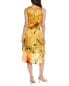 Фото #2 товара Lola & Sophie Smocked Waist Midi Dress Women's Yellow Xs