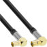 Фото #1 товара InLine Premium Antenna cable angled - 4x shielded - >110dB - black - 10m