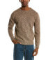 Scott & Scott London Merino Wool Crewneck Sweater Men's Brown L