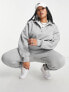 Фото #3 товара Nike Plus mini swoosh quarter zip sweatshirt in grey and sail