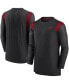Фото #2 товара Men's Black Arizona Cardinals Sideline Tonal Logo Performance Player Long Sleeve T-shirt
