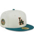 ფოტო #2 პროდუქტის Men's Cream Los Angeles Dodgers Chrome Evergreen 59FIFTY Fitted Hat