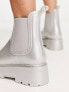 Фото #3 товара ASOS DESIGN Gadget chunky chelsea wellies in silver