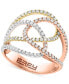 Фото #1 товара EFFY® Diamond Openwork Swirl Ring (5/8 ct. t.w.) in 14k Tricolor Gold