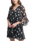 Women's 3/4-Sleeve Chiffon Dress