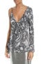 Фото #4 товара Diane von Furstenberg 163758 Women's One-Shoulder Silk Blouse Size 8