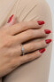 Фото #3 товара Charming silver ring with zircons RI040W