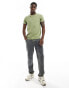 Tommy Hilfiger logo tipped t-shirt in olive green