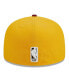 Фото #4 товара Men's Yellow/Red New York Knicks Fall Leaves 2-Tone 59FIFTY Fitted Hat