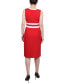 ფოტო #6 პროდუქტის Women's Elbow Sleeve Colorblocked Dress, 2 Piece Set