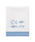 Fin Bay Fish Embroidered Cotton Hand Towel, 16" x 30"