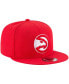 Фото #4 товара Men's Red Atlanta Hawks Official Team Color 9FIFTY Snapback Hat