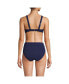 Women's D-Cup Chlorine Resistant Twist Front Underwire Bikini Swimsuit Top