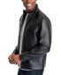 Фото #4 товара Men's Perforated Faux Leather Moto Jacket, Created for Macy's