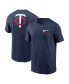 Фото #1 товара Men's Navy Minnesota Twins Over the Shoulder T-shirt