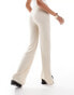 Фото #5 товара Vero Moda wide leg ribbed jersey trouser co-ord in oatmeal