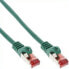 Фото #1 товара InLine Patch Cable S/FTP PiMF Cat.6 250MHz copper halogen free green 15m