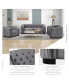 64" Velvet Upholstered Loveseat Sofa, Modern Loveseat Sofa With Thick Removable Seat Cushion