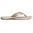 Фото #1 товара Sperry Seafish Tri Color Stripe Flip Flops Womens Brown Casual Sandals STS88592