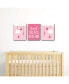 Фото #2 товара Baby Girl - Pink Nursery Wall Art Room Decor - 7.5 x 10 inches - Set of 3 Prints
