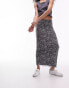 Фото #2 товара Topshop mesh lace print jersey maxi skirt in mono