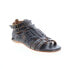 Фото #4 товара Bed Stu Claire F373004 Womens Black Leather Hook & Loop Strap Sandals Shoes