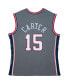 Фото #3 товара Men's Vince Carter Gray New Jersey Nets 2001/02 Hardwood Classics Swingman Jersey