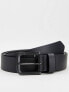 Levi's Seine metal leather belt in matte black