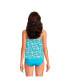 ფოტო #3 პროდუქტის Women's Long Torso Chlorine Resistant Tulip Hem Tankini Swimsuit Top